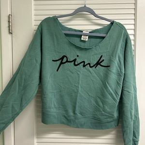 PINK cropped crew neck